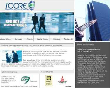 iCore Commercial Website